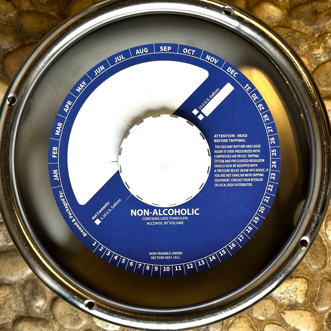 Non-Alcoholic Nautica Blue 6.5" Keg Collars